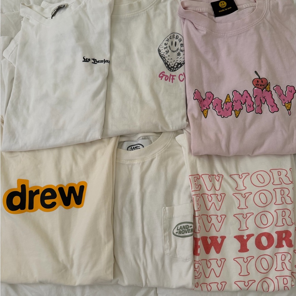 DREW Kids Tee Lot - White, Cream, Light Pink